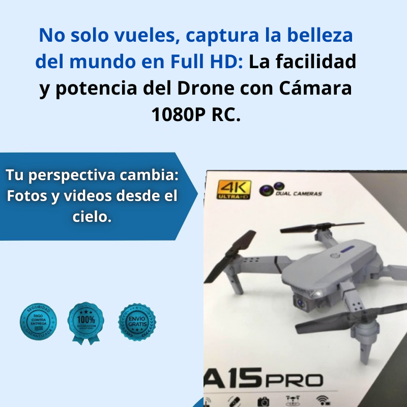 Drone con cámara RC 1080P HD