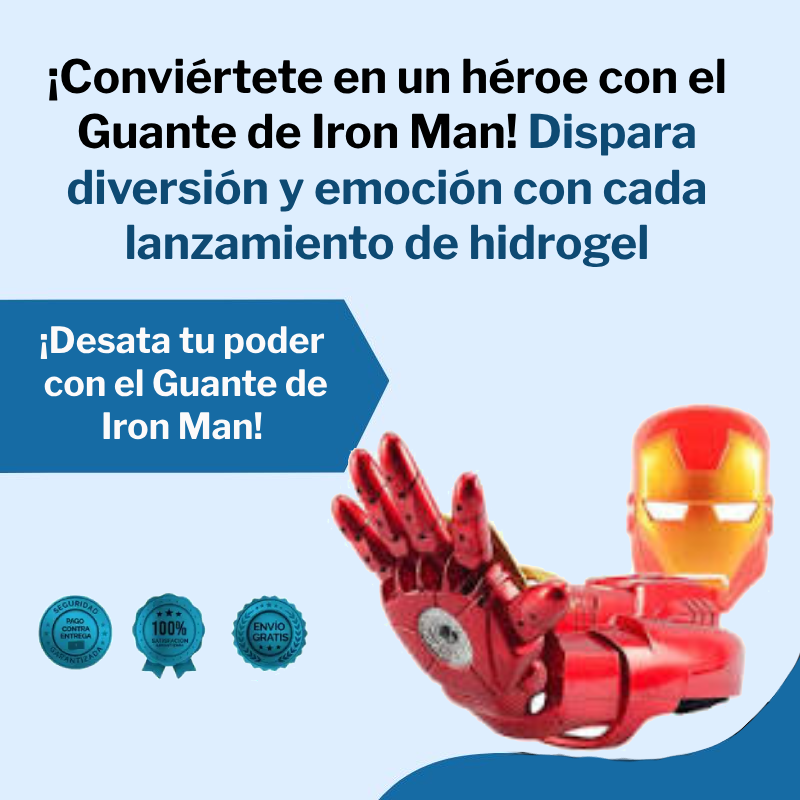 Guante de Iron Man con Lanzador Hidrogel