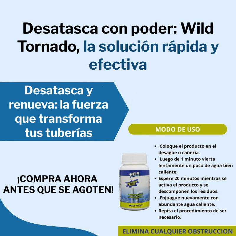 Destapa Cañerías Wild Tornado