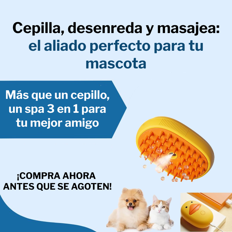 Cepillo Multifuncional para Mascotas 3 en 1
