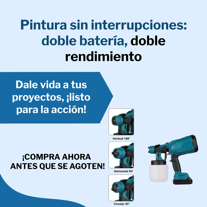 Compresor de pintura profesional de 2 baterías