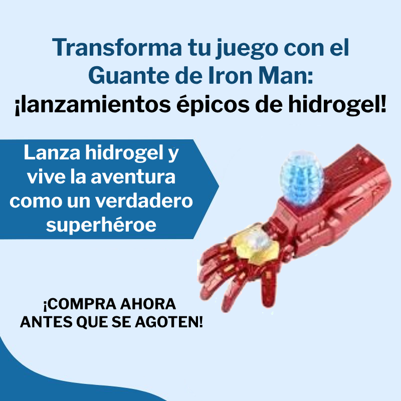 Guante de Iron Man con Lanzador Hidrogel