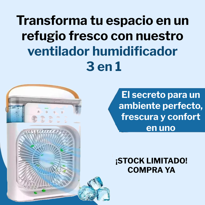 Ventilador humidificador 3 en 1