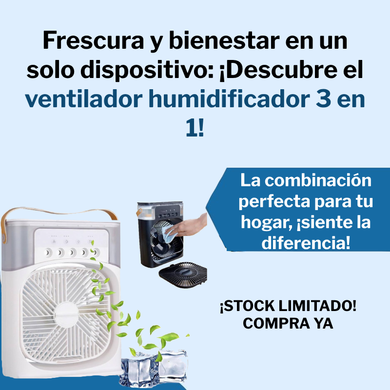 Ventilador humidificador 3 en 1