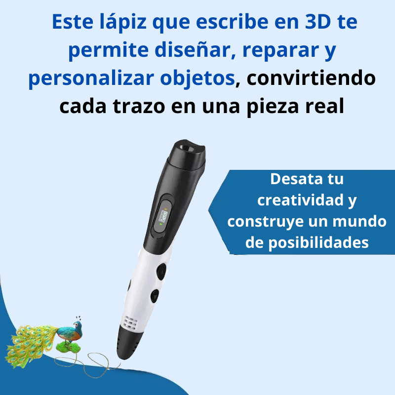 Lapíz 3D de Silicona