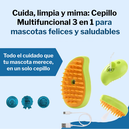 Cepillo Multifuncional para Mascotas 3 en 1
