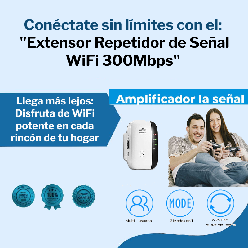 Extensor Repetidor De Señal Wifi 300mbps