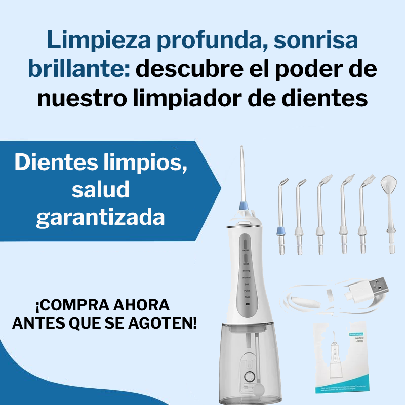 Irrigador oral limpiador de dientes