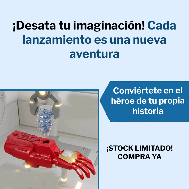 Guante de Iron Man con Lanzador Hidrogel