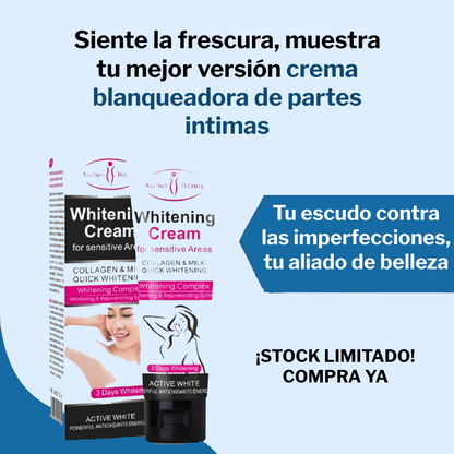 Crema blanqueadora de parte intimas