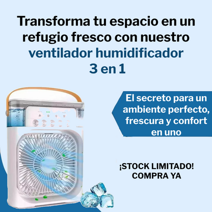 Ventilador humidificador 3 en 1