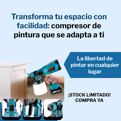 Compresor de pintura profesional de 2 baterías