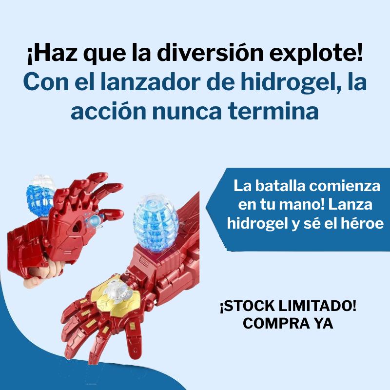 Guante de Iron Man con Lanzador Hidrogel