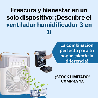 Ventilador humidificador 3 en 1